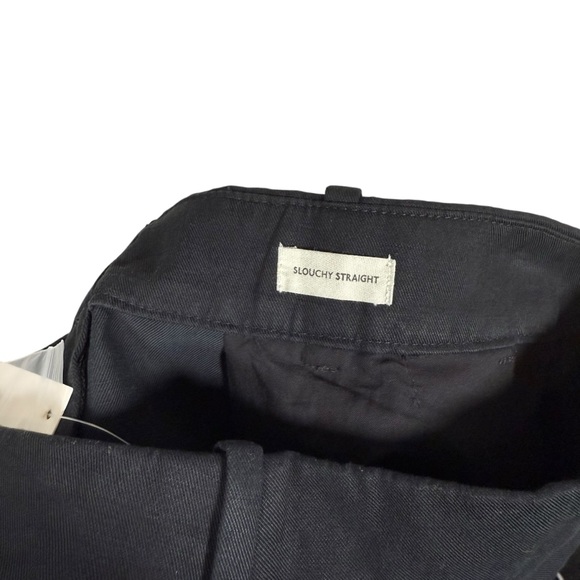 NWT Madewell Size 2 Slouchy Straight Pants in Drapey Twill True Black - Picture 7 of 10